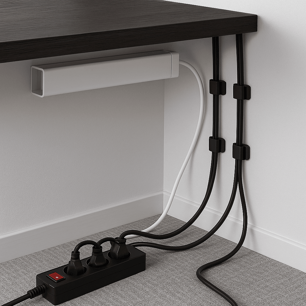 Kabelstyring gamer setup